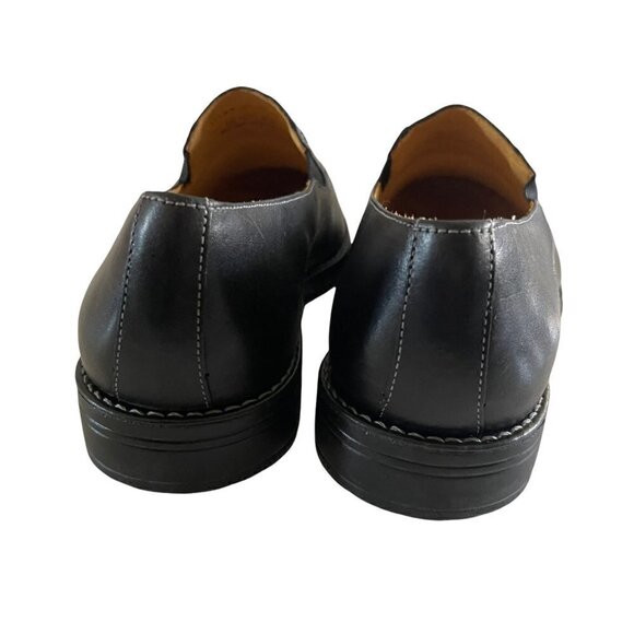 Sandro Moscoloni Mens EUC Black Leather Marc Venetian Dress Loafers Shoes Size 9 main image 6